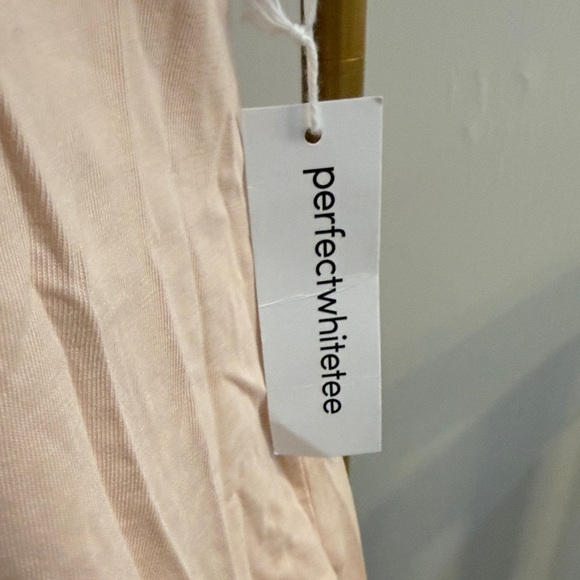 Perfect White Tee Peach Short Sleeve T-shirt dress NWT - Picture 4 of 6